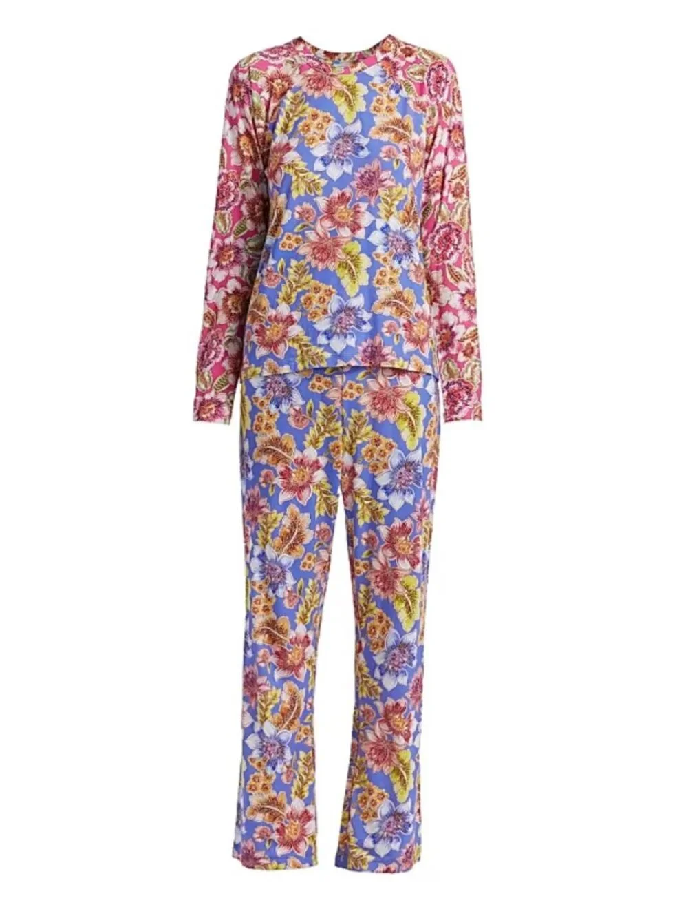 Johnny Was The Raglan Floral Pajamas Set Womens Small Top and flare Pants Cozy - Picture 2 of 16